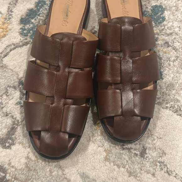Madewell Fisherman Leather mules slip on women sandals size 10 - Picture 8 of 10